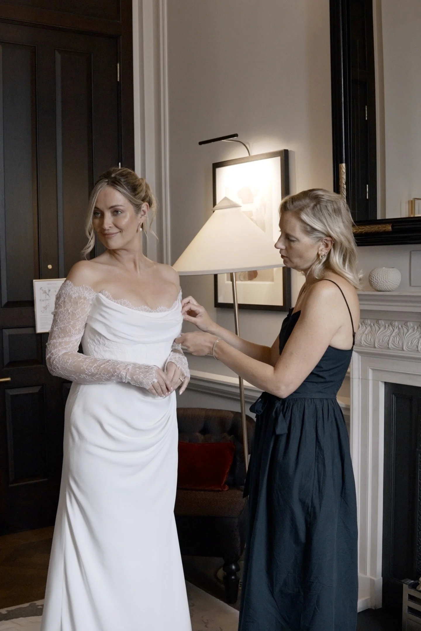 Savannah Miller bridal, bespoke dress for Fran Newman-Young wedding