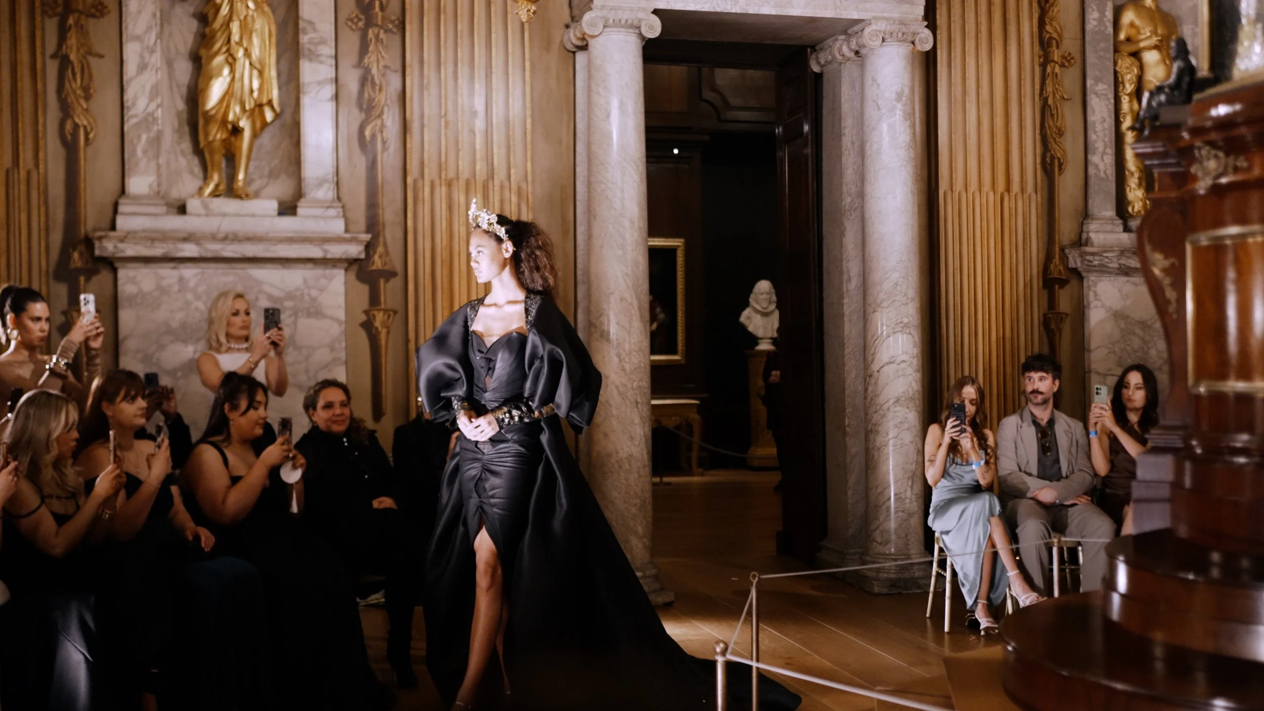 House of Savin, bridal couture runway show at Kensington Palace