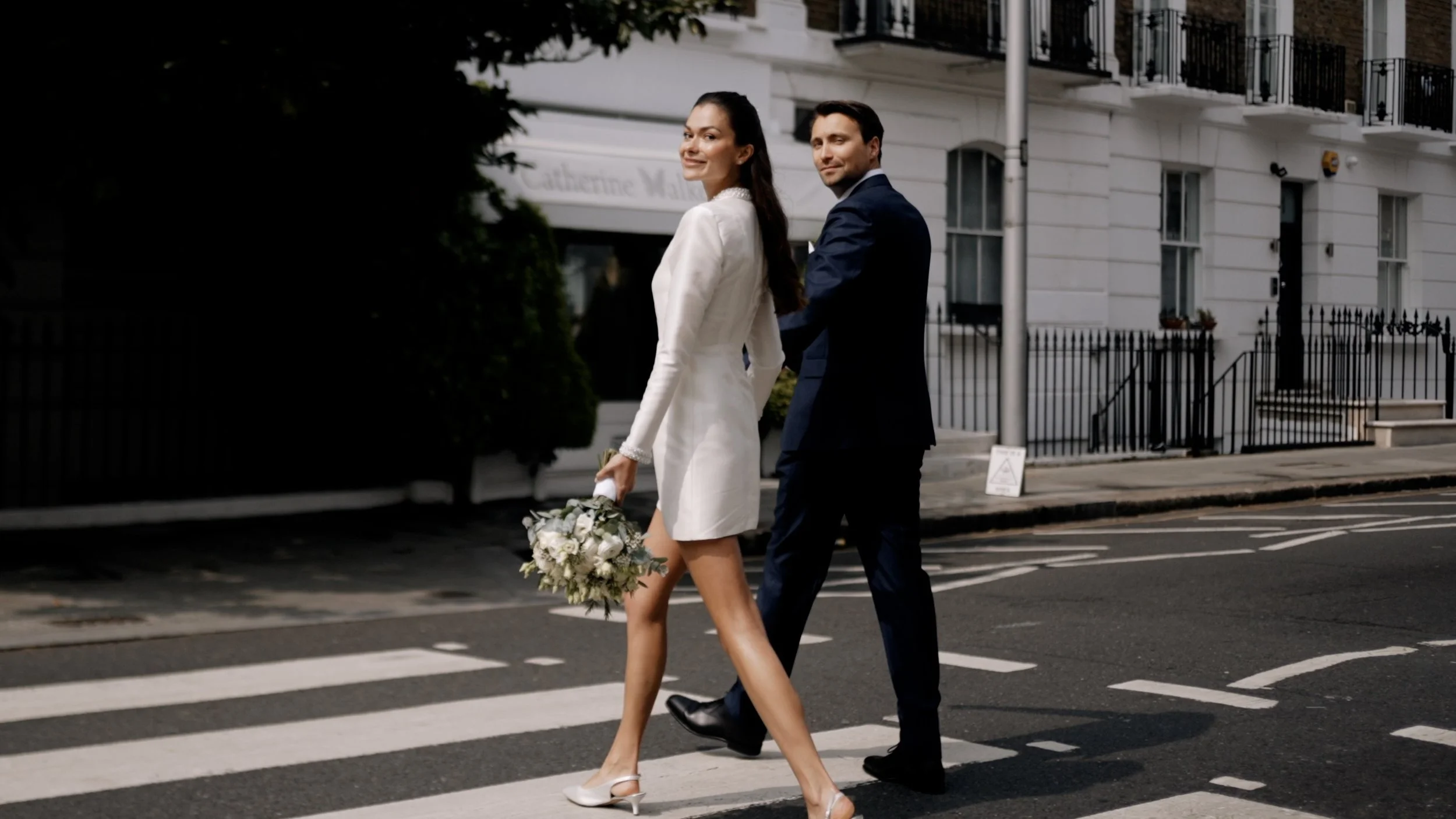 Nadine Merabi bride weds in stylish Chelsea Town Hall, London