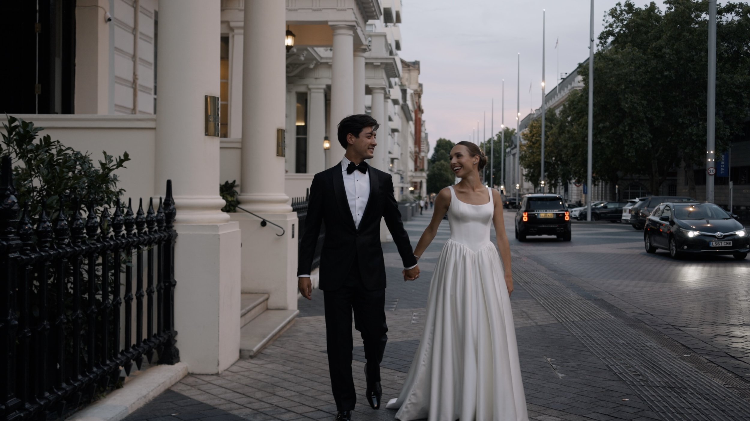 Stylish couple at Ognisko restaurant
