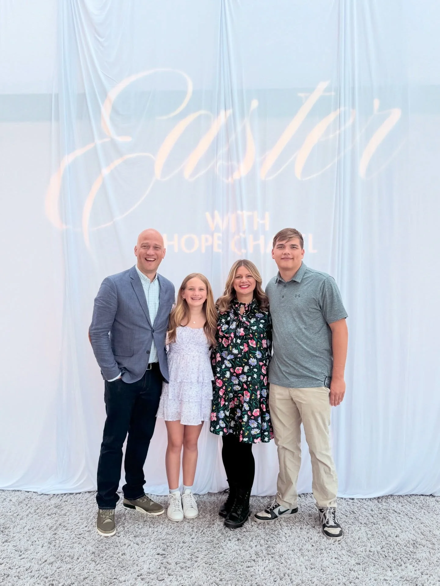 Happy Easter from the Zaske Family! Thankful for a beautiful morning with @wearehopechapel 💙 He is Risen! ✝️