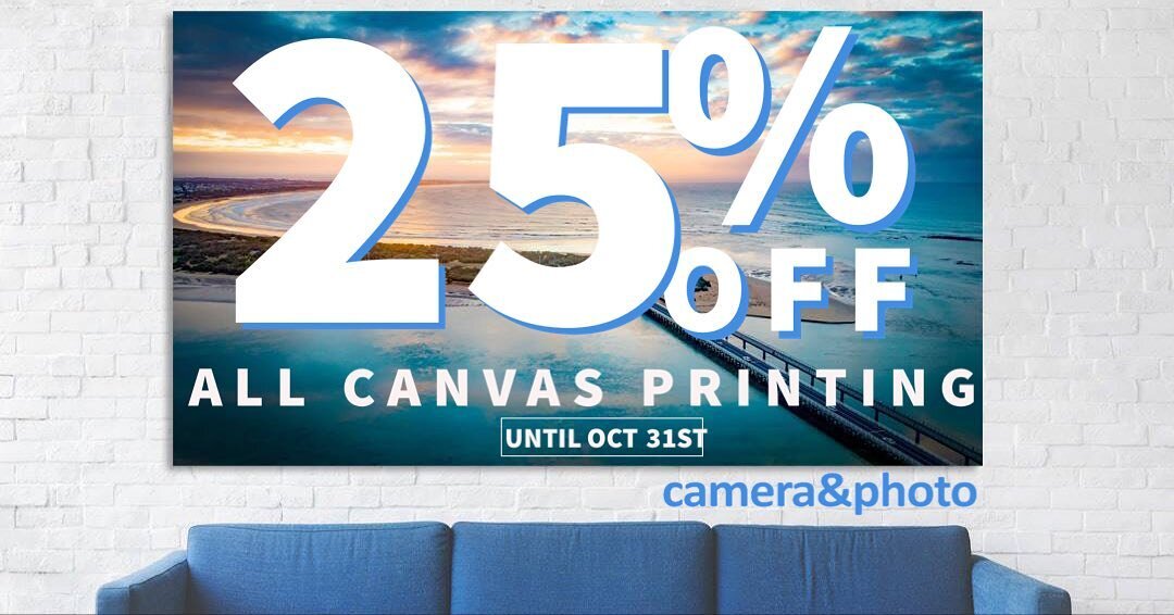 ❤️A BARGAIN. **IT'S OUR PRE-PRE CHRISTMAS CANVAS SALE!**
Are you looking to get a great canvas print done for a friend or relative this Christmas?
Well, here's your chance to save 25% before the rush!
*Includes framed canvas prints, online canvas pri