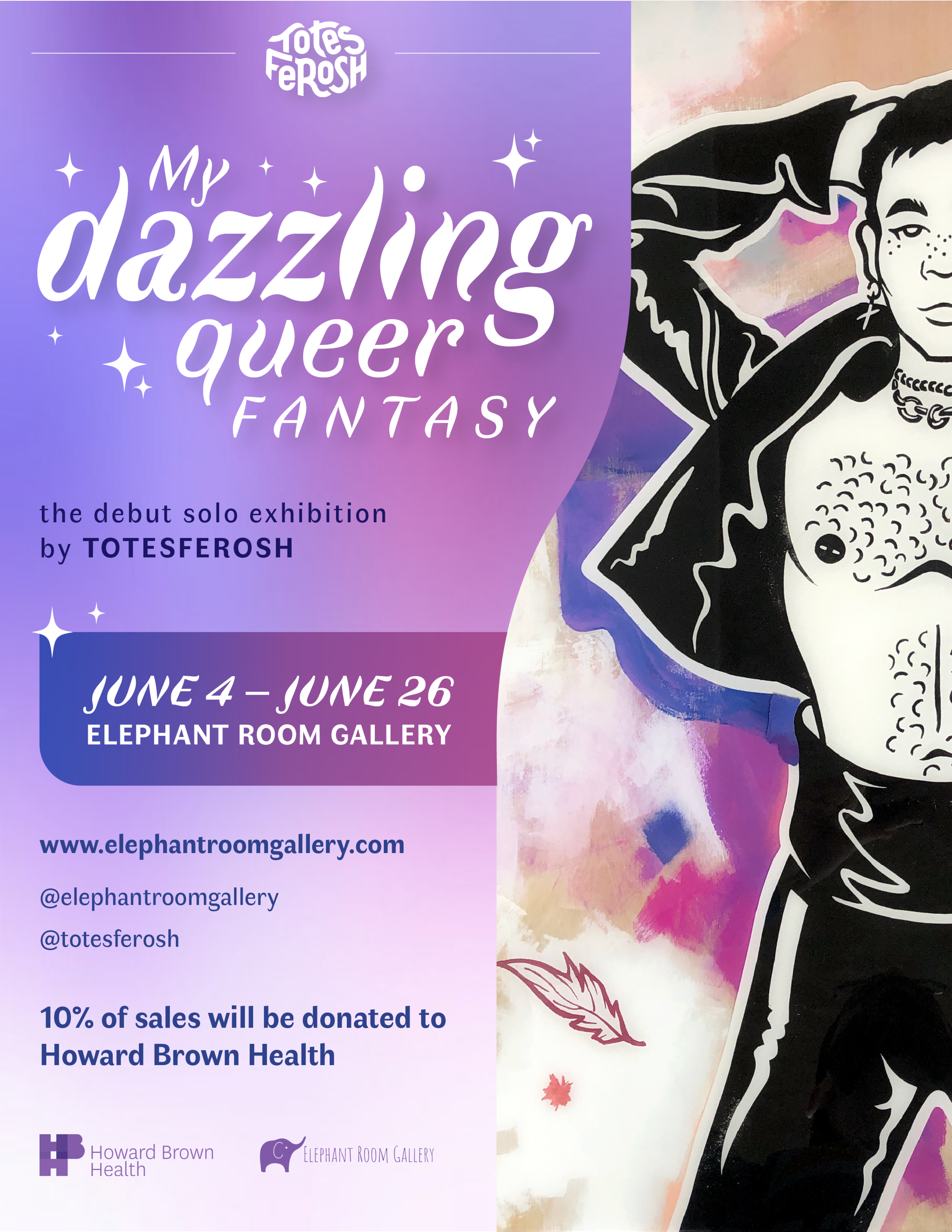"My Dazzling Queer Fantasy" art gallery opening