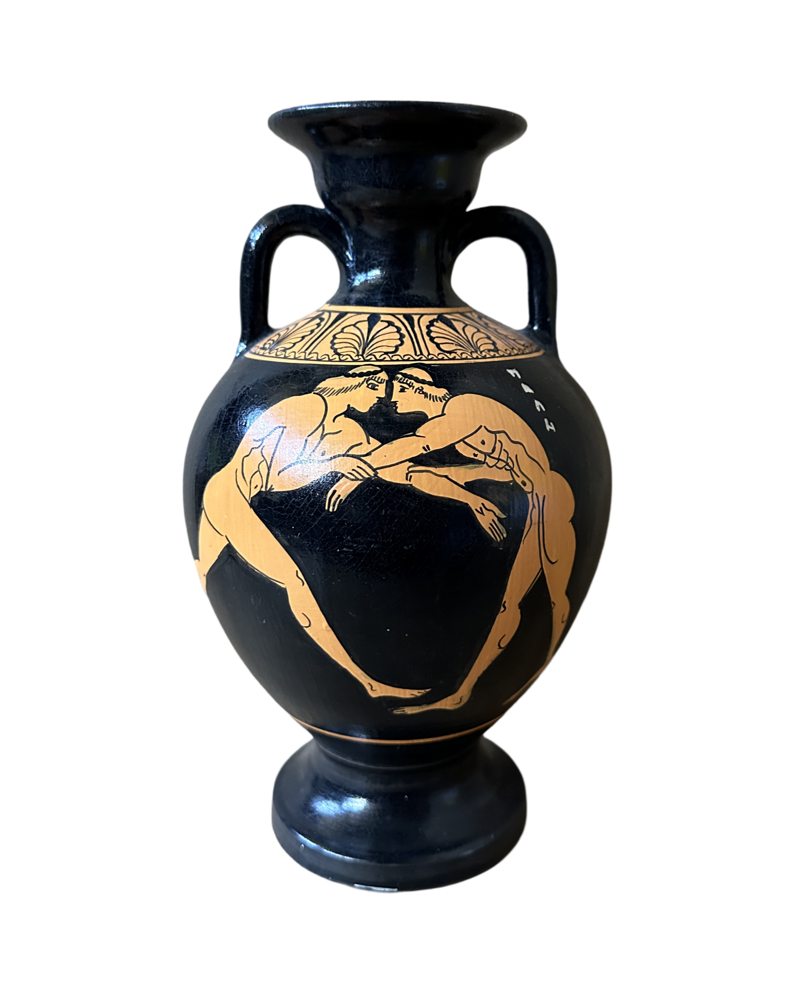 Medium Double Handled Painted Amphora