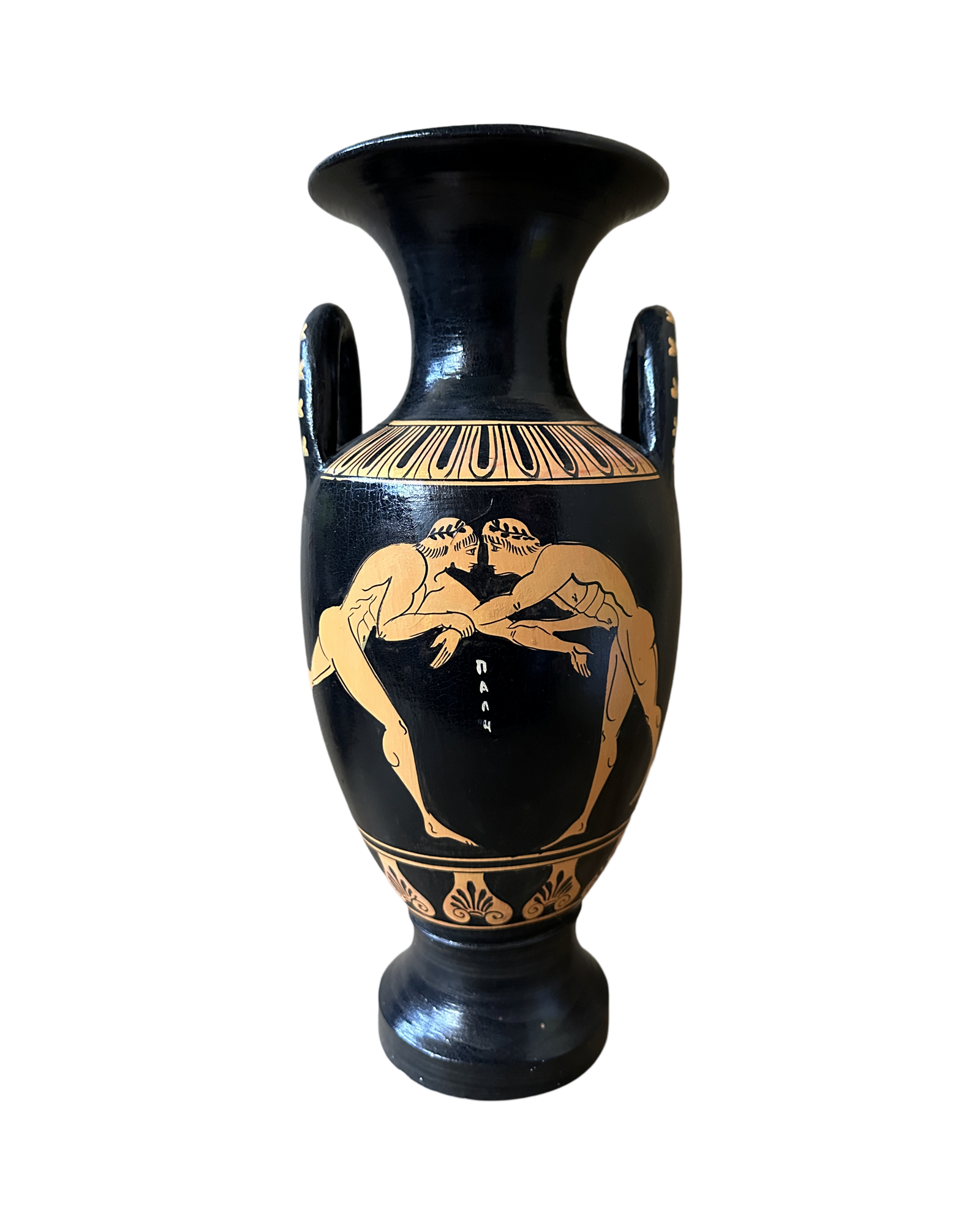 Large Three Handled Painted Amphora