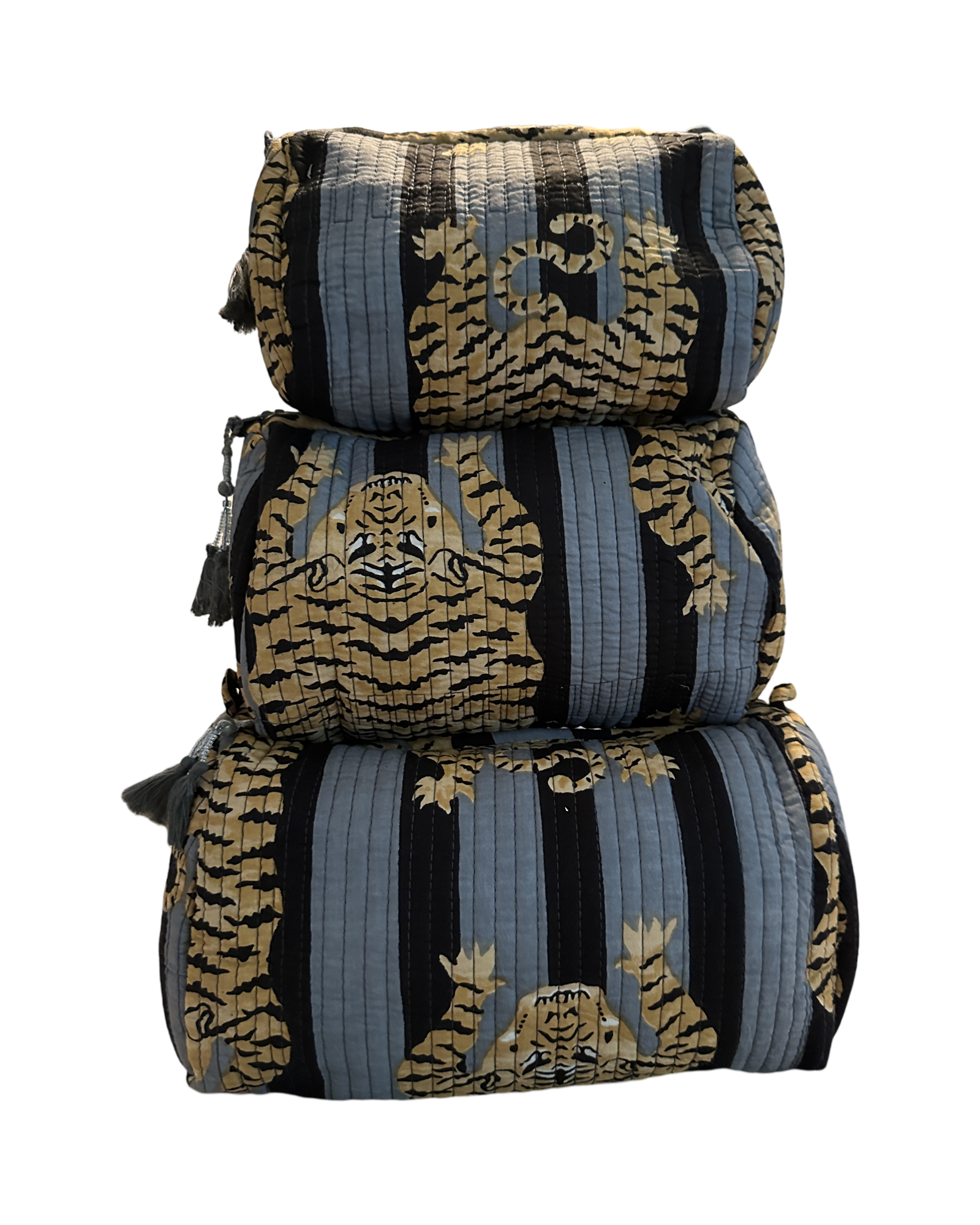 Quilted Toiletry Pouch Set Tiger 3