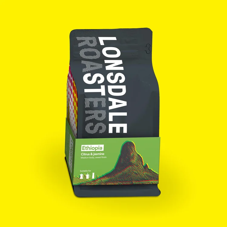 Ethiopian single origin coffee bag