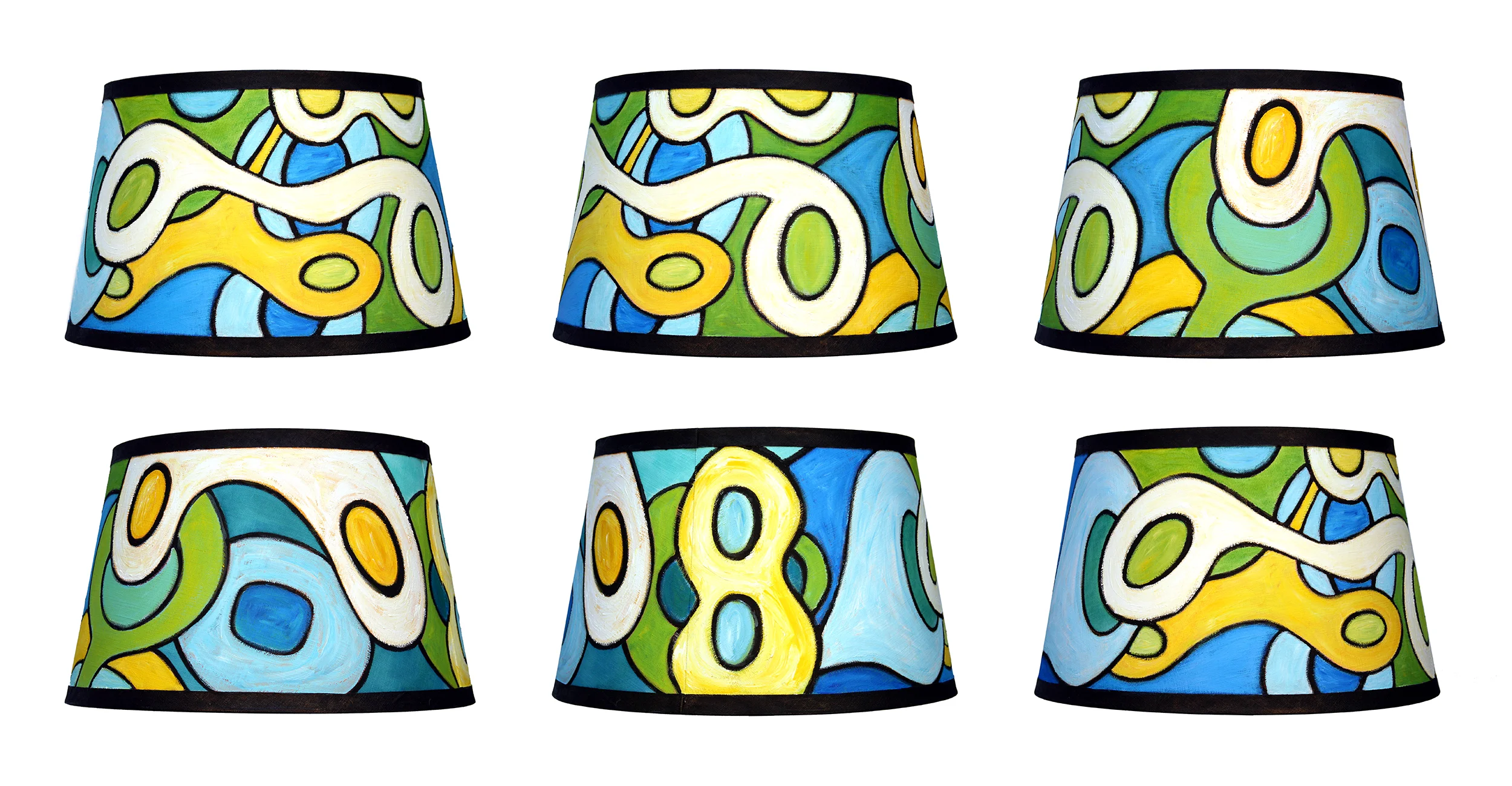 Lamp, (blue/green), detail - six views; 2008