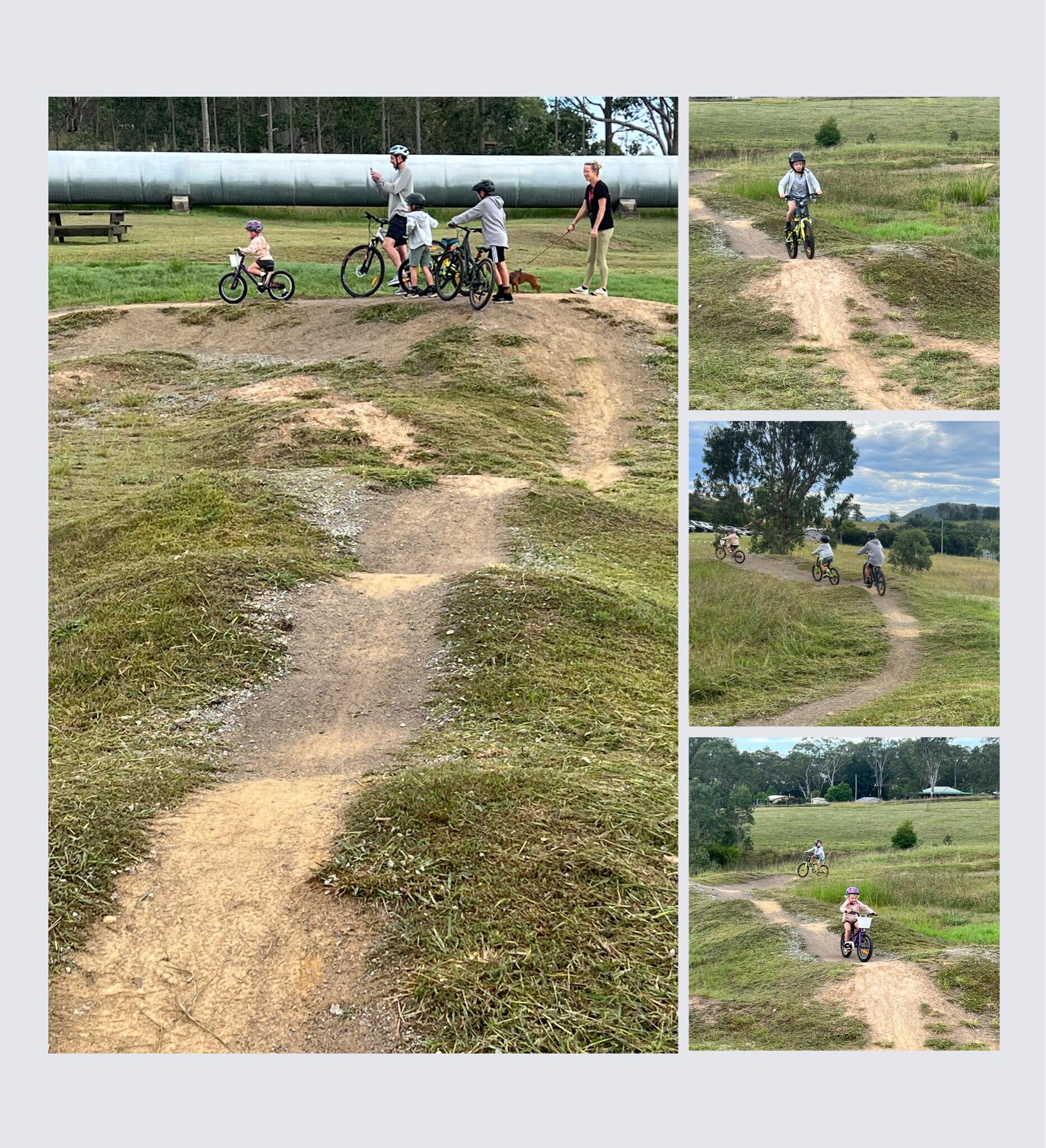 Pump track has had a clean up for the weekend, and the gang have given it the thumbs up.👍 
#ridedungog