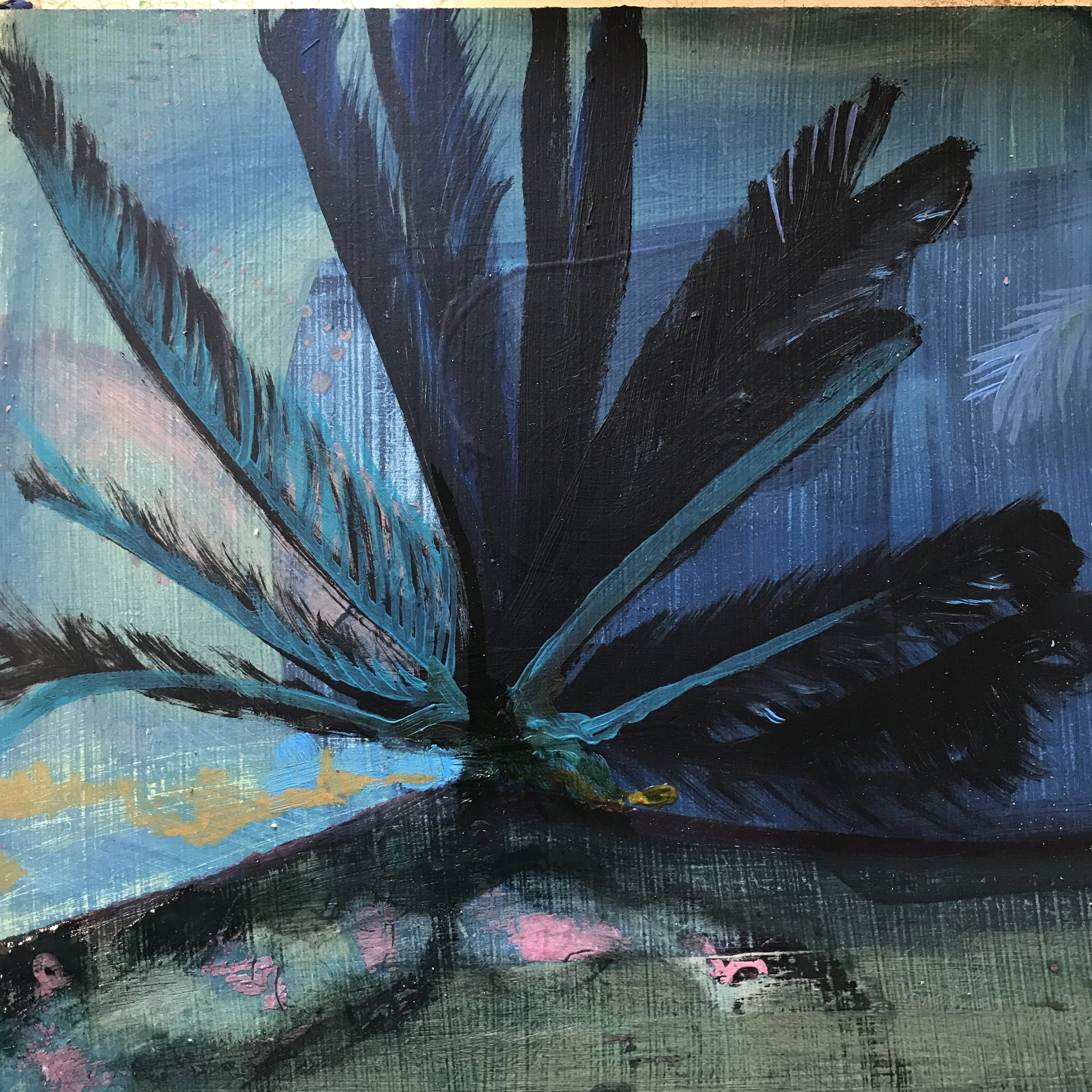 A fundamental grief
oil on board 
2025