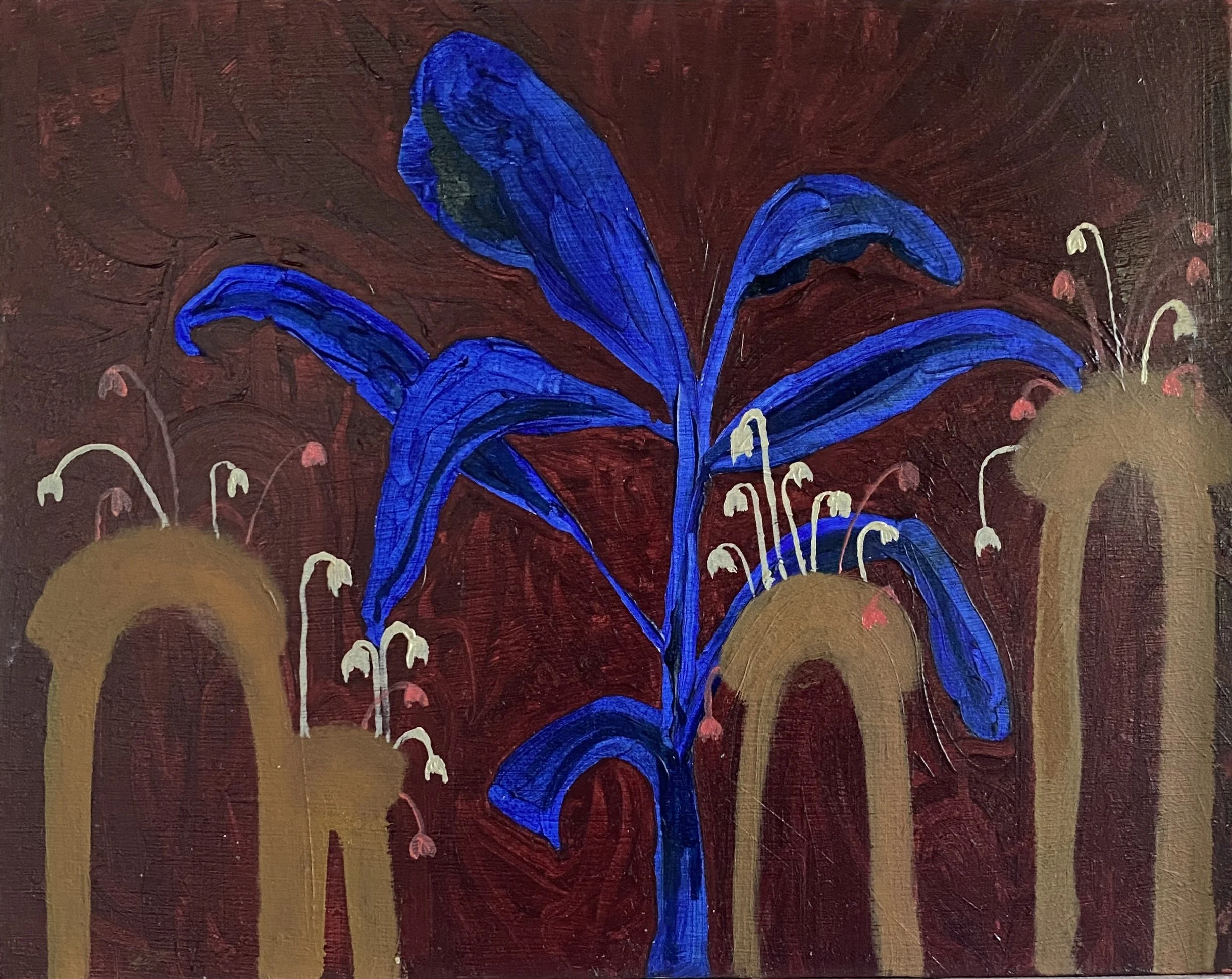 You are not a blue palm, you are a sad hill, be grateful
oil on board
2025