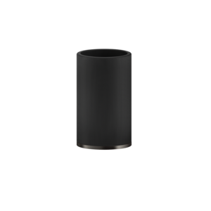 Gessi Inciso Becherhalter zur Wandmontage, mit festem Becher schwarz matt,  58508, Farbe: Chrom - 58508031