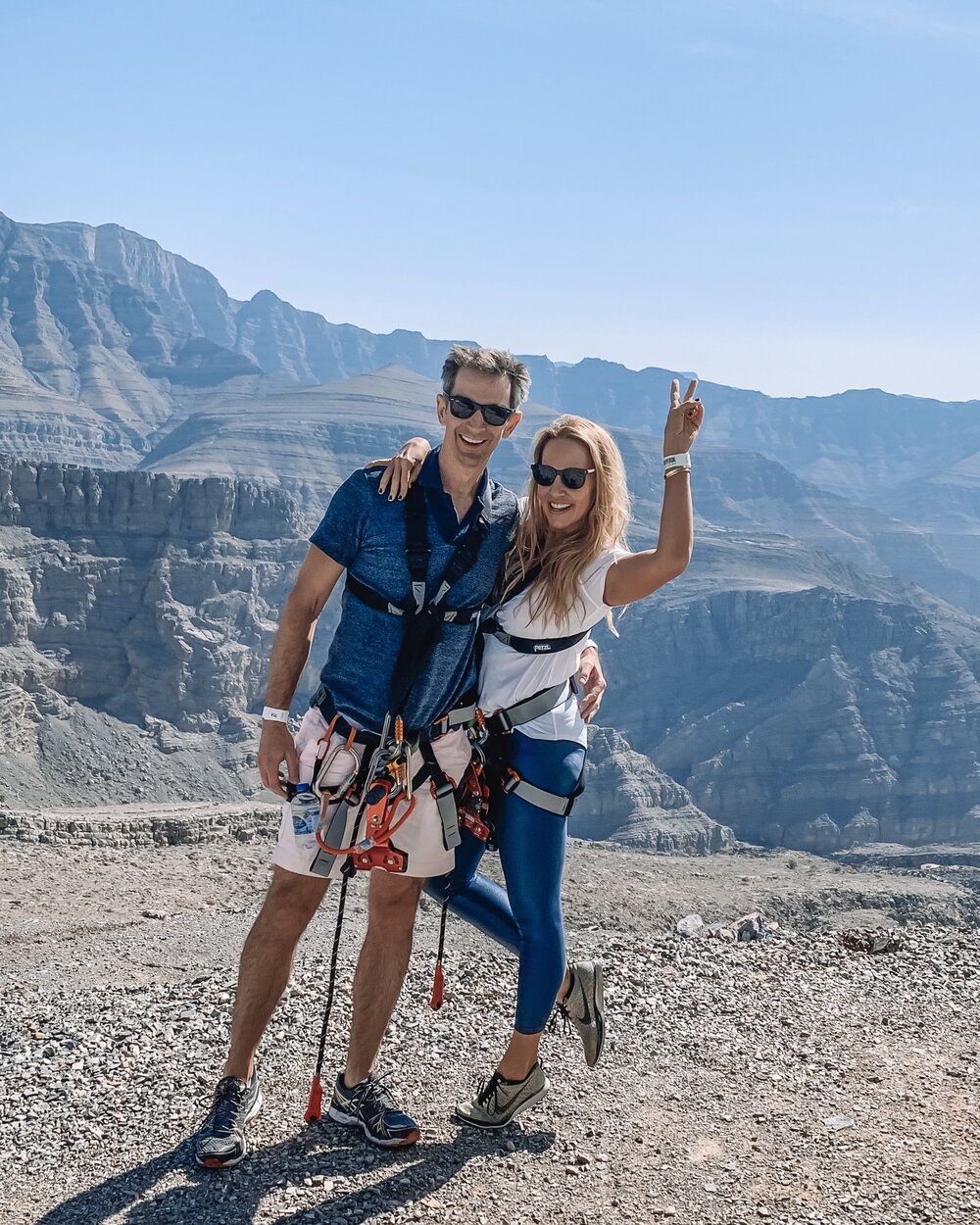 Ziplining across Jebel Jais in the Hajar mountains