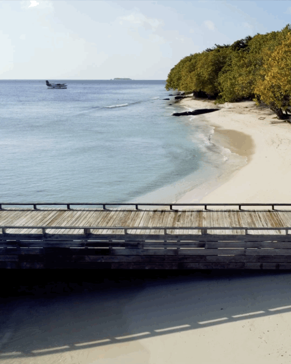 Amilla's romantic spa jetty. Swimsuit by Melissa Odabash 