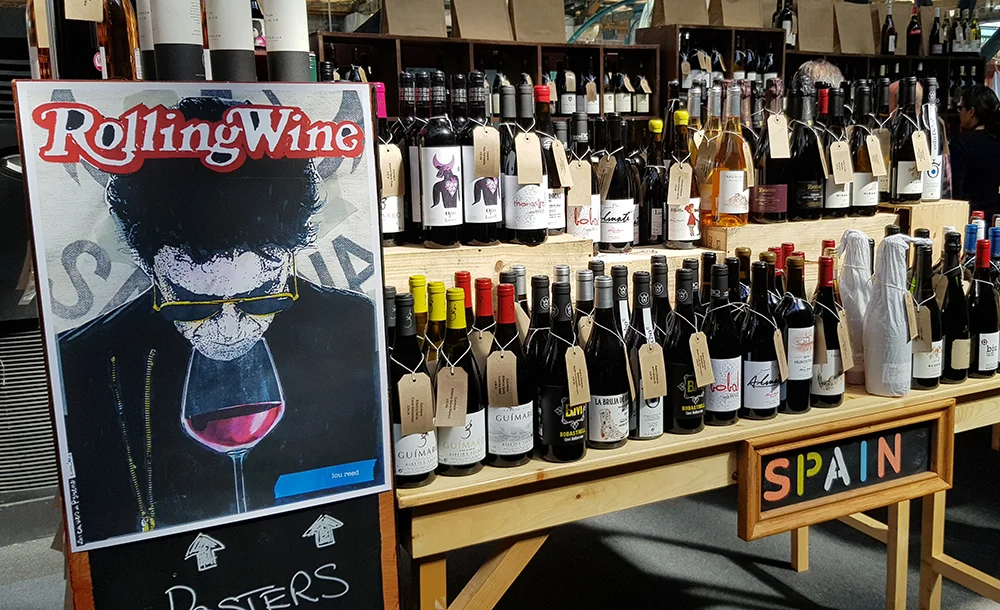 The shop at Real Wine Fair - selling wine and coolness factor