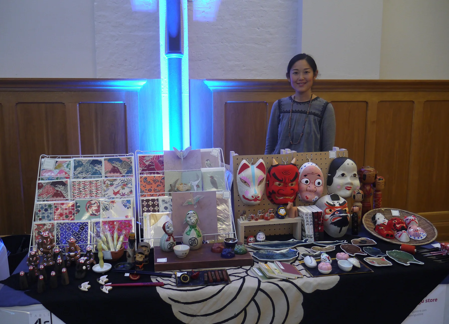 Ouka Ueno, Japanese artist and craftswoman, who brought an amazing selection of creations sourced directly from Japan through her Bungu Store