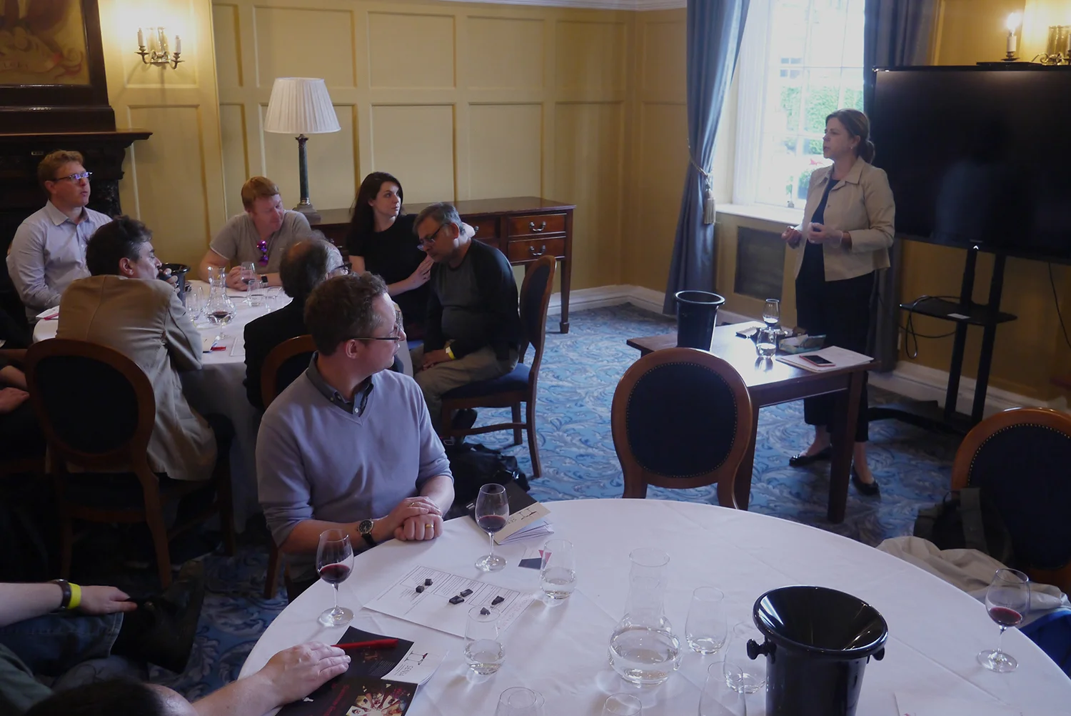 Tracy Chapman, of Chocolate Voyage, hosting one of her delicious and insightful Chocolate & Wine Pairing Workshops.