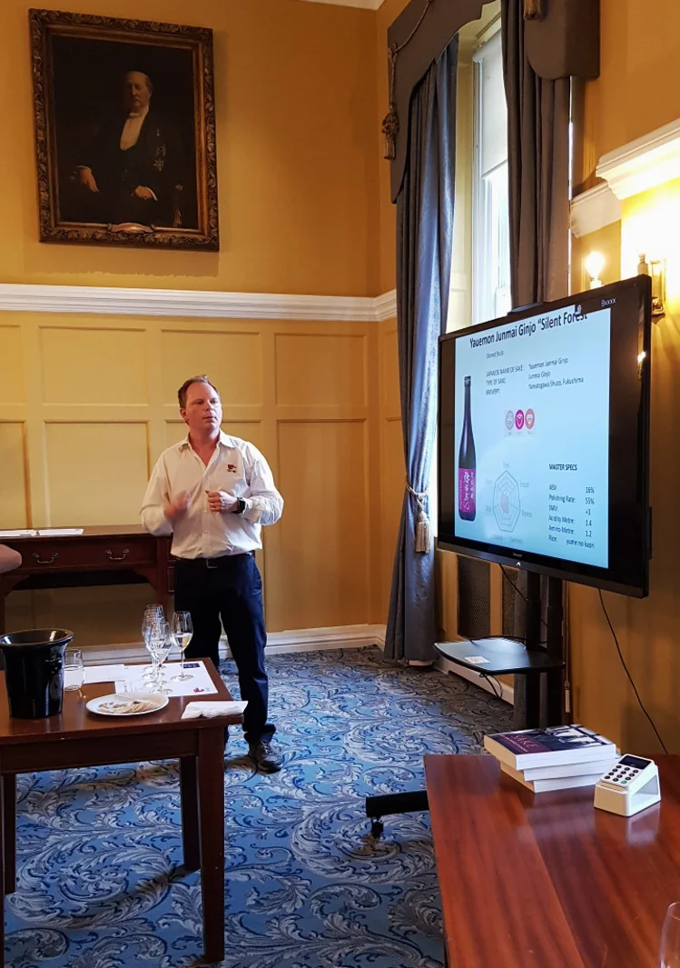 Oliver Hilton-Johnson opening his Sake & Western Flavours masterclass