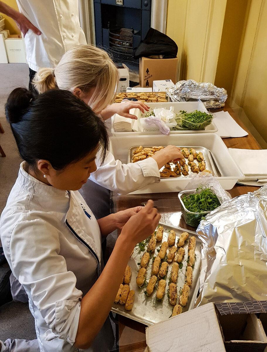  Chefs focused on their craft as they prepare the delicious savoury choux for Le Cordon Bleu’s Masterclass 