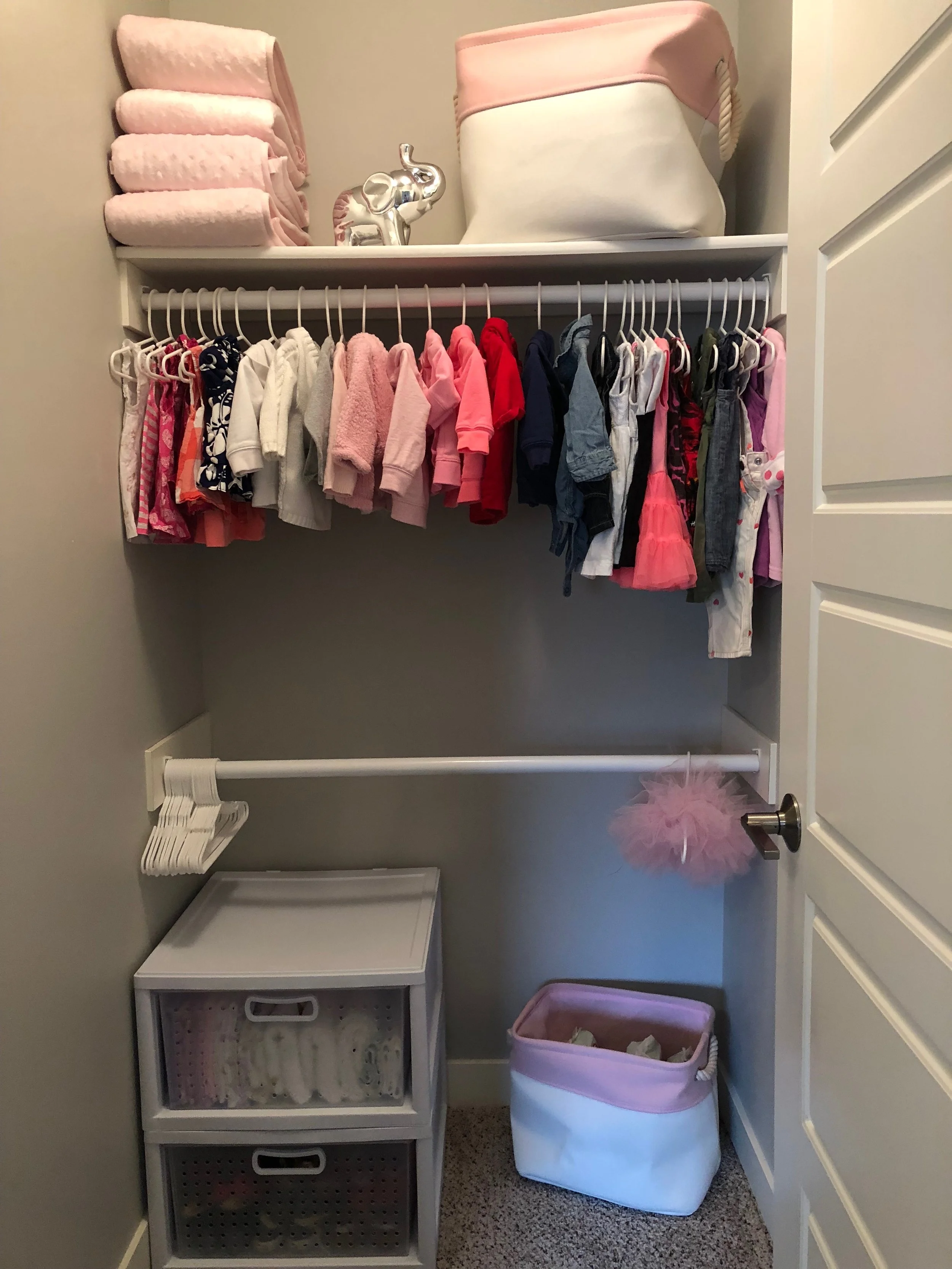AFTER - Everything in this closet is now visible and easily accessible!