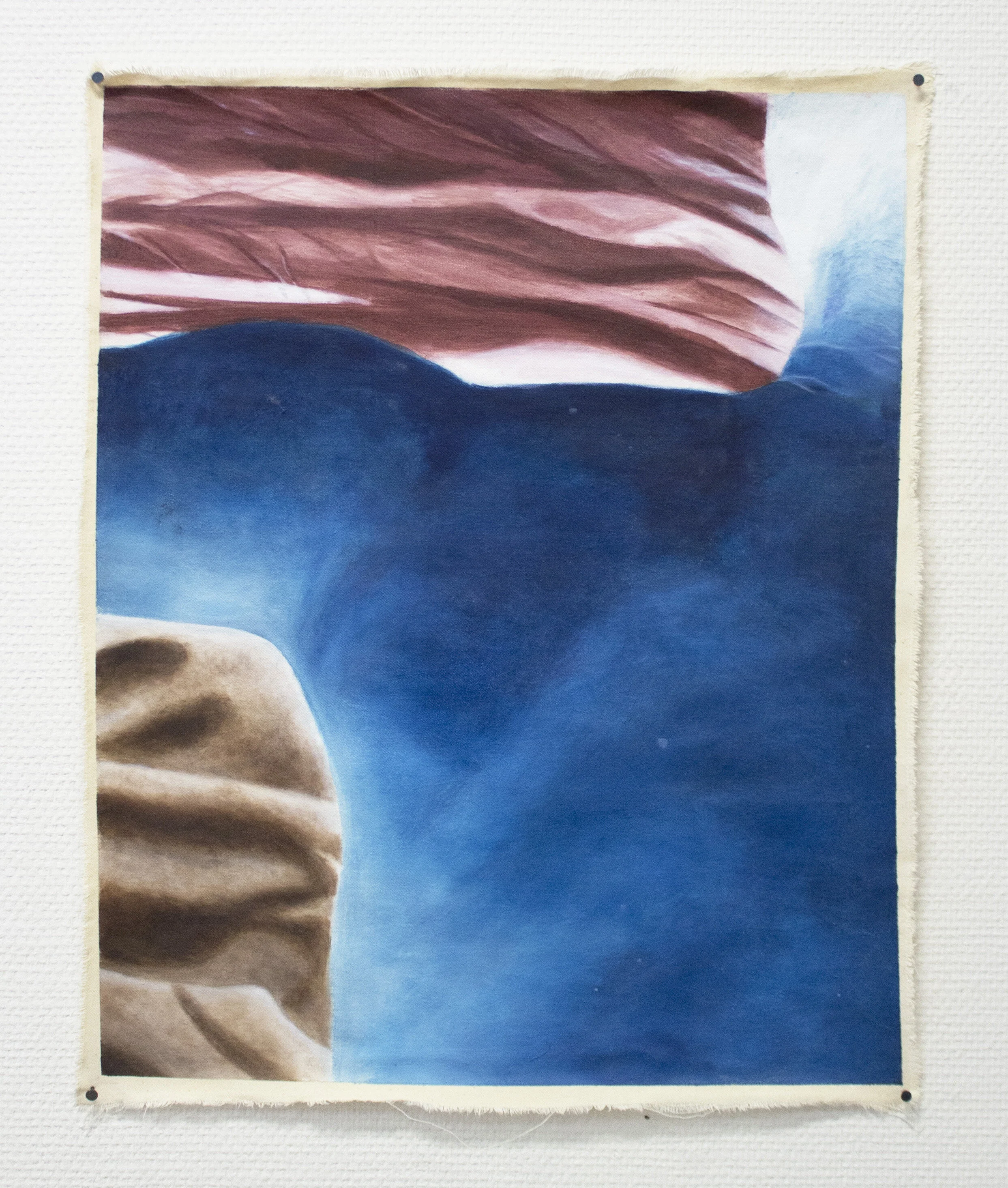Oil on unstretched canvas, 45x55 cm