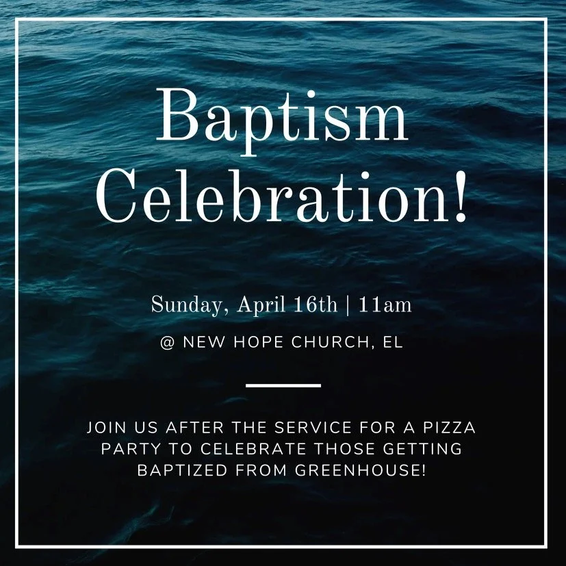 Baptisms New Hope Church Services + Lunch and Games