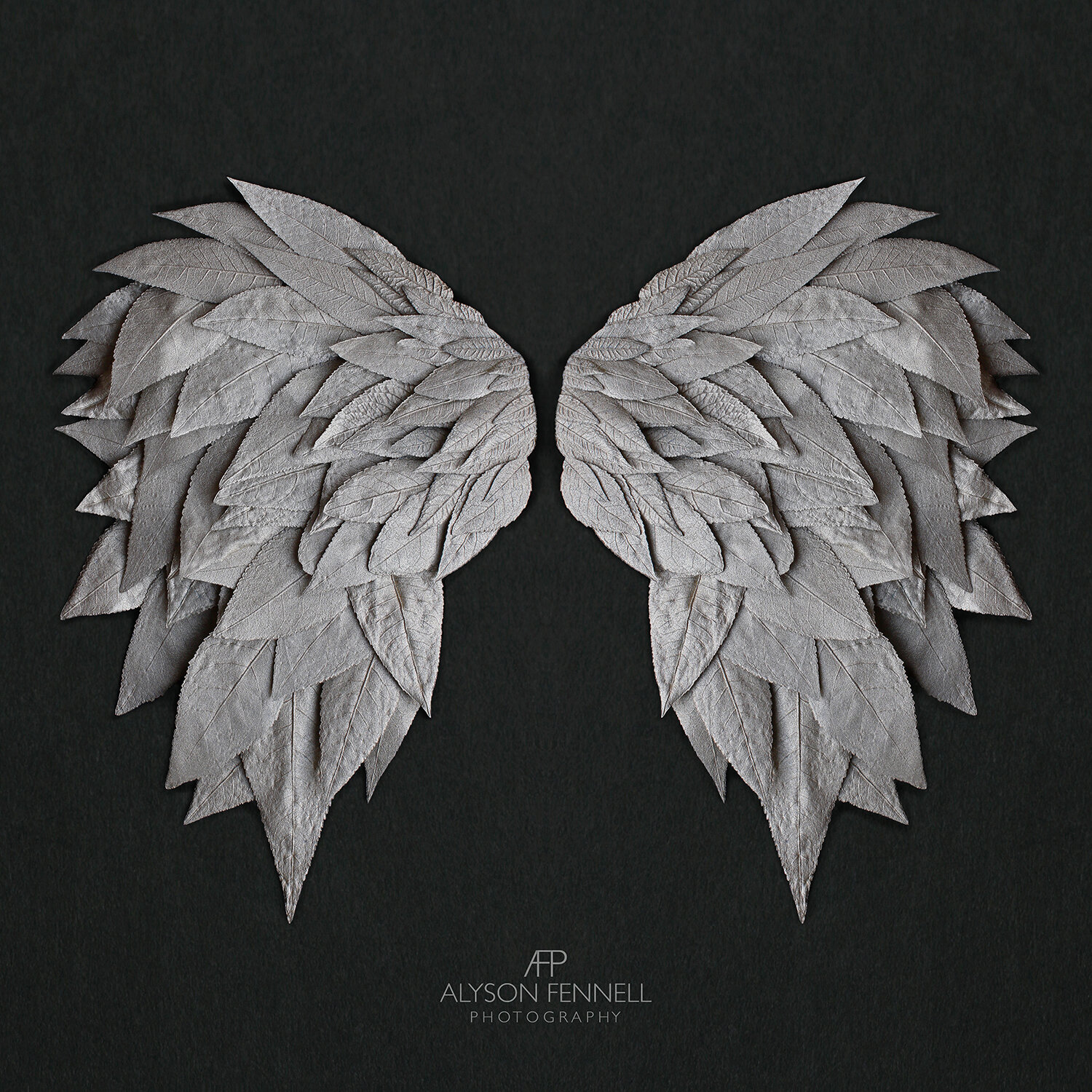 Silver Leaf Angel Wings