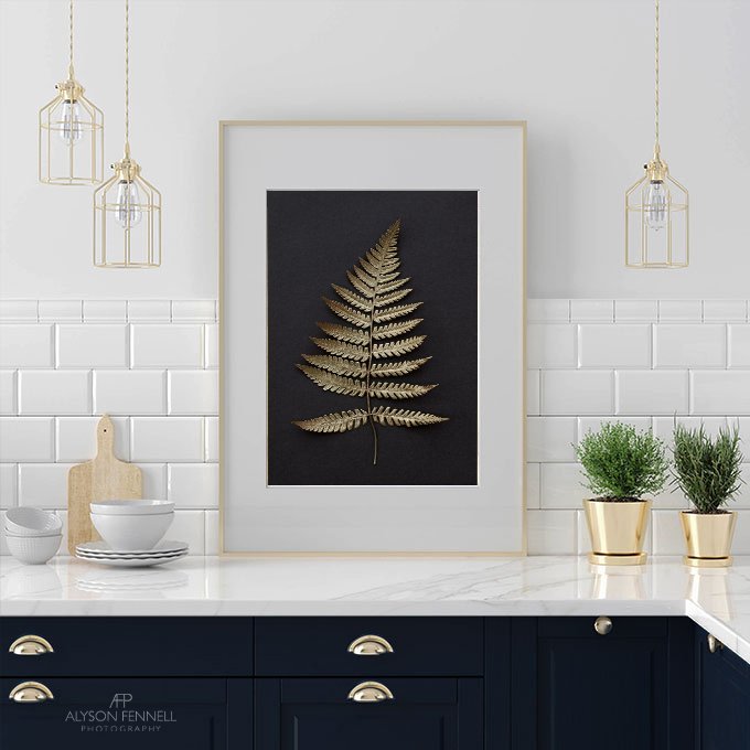 Gold Fern Leaf