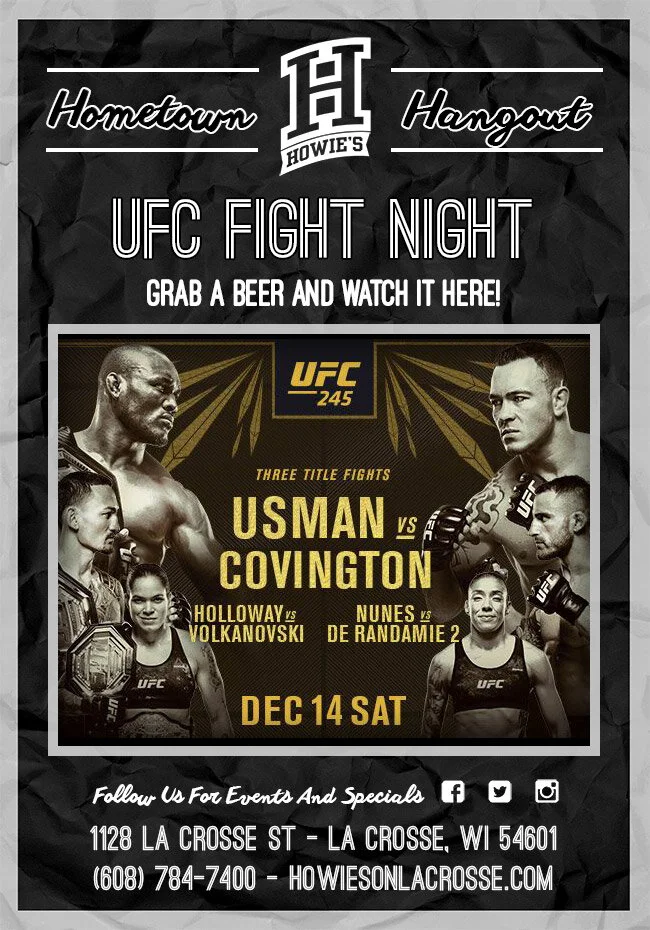UFC 245 Full Fight Card Showing