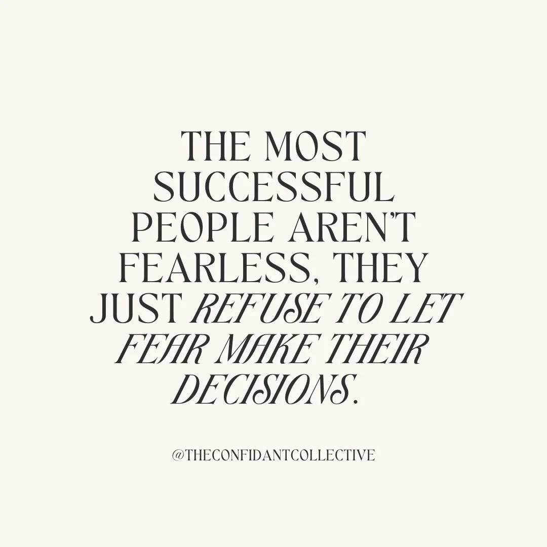 What's the biggest difference between someone who achieves their goals and someone who doesn't? It often comes down to this. ✔

Don't let fear make your decisions. PERIOD.