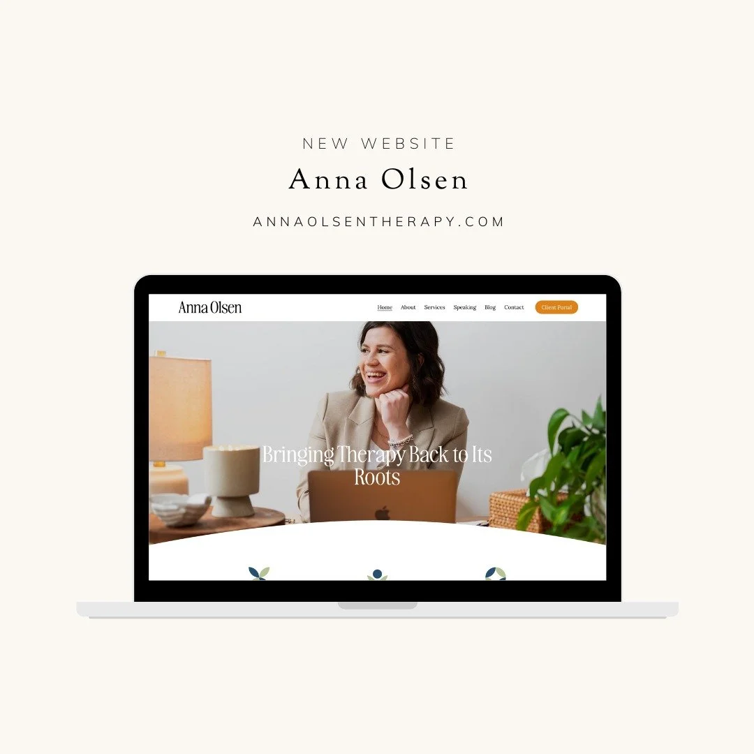 We are convinced that there is no better way to kick off the fall season than with a fresh brand &amp; website to match. 🍂 

Website design for @annaolsentherapy. 💻