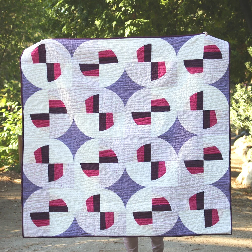 FIGUEROA 53 x 51 | 2018, Quilt 015 Modern Fans by Suzy Quilts