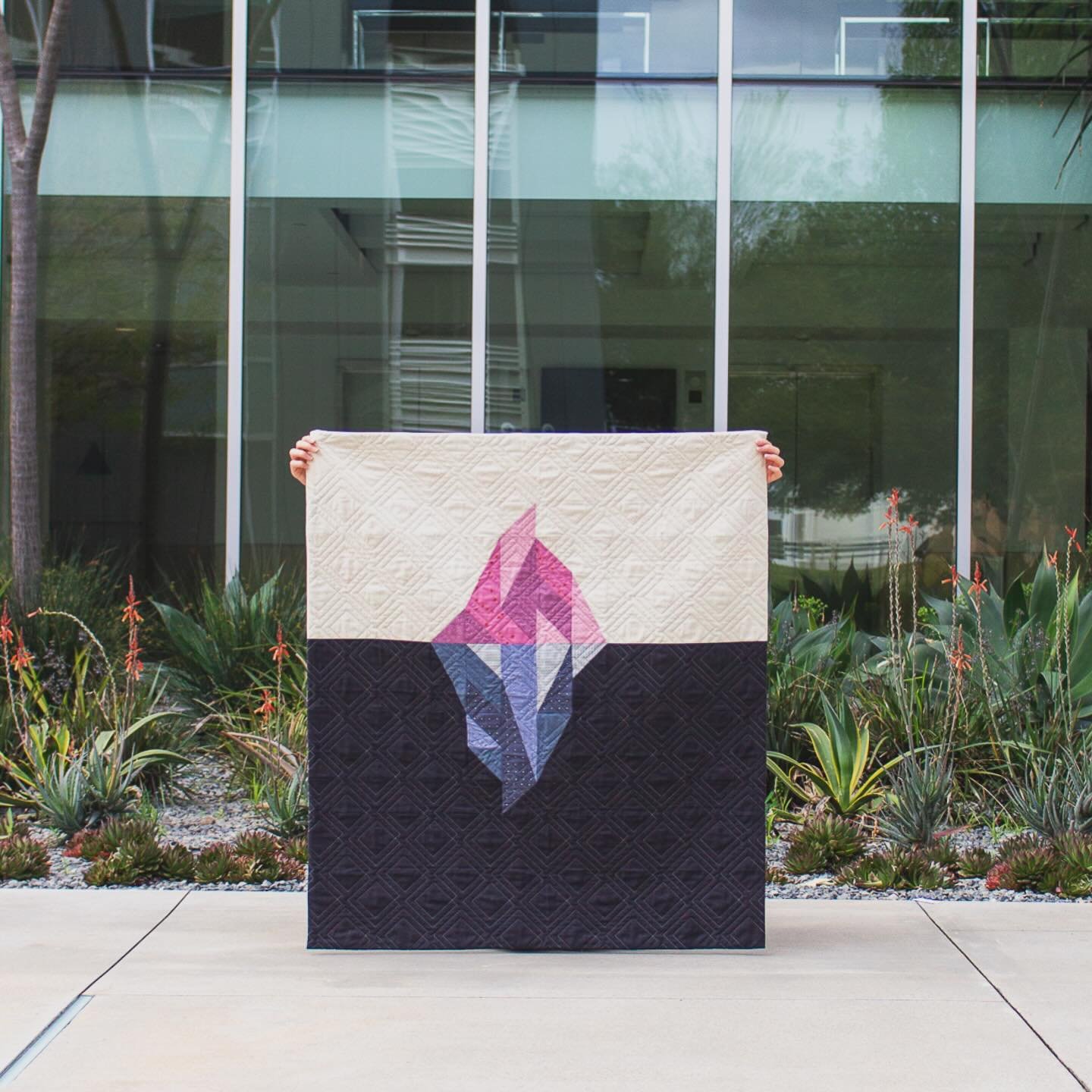 An iceberg using prints? Yes! I dug through my stash of blenders and my scrap bin to whip up this baby-sized quilt. Newsletter subscribers will receive a discount code when the pattern releases tomorrow so be sure to sign up today for extra savings ?