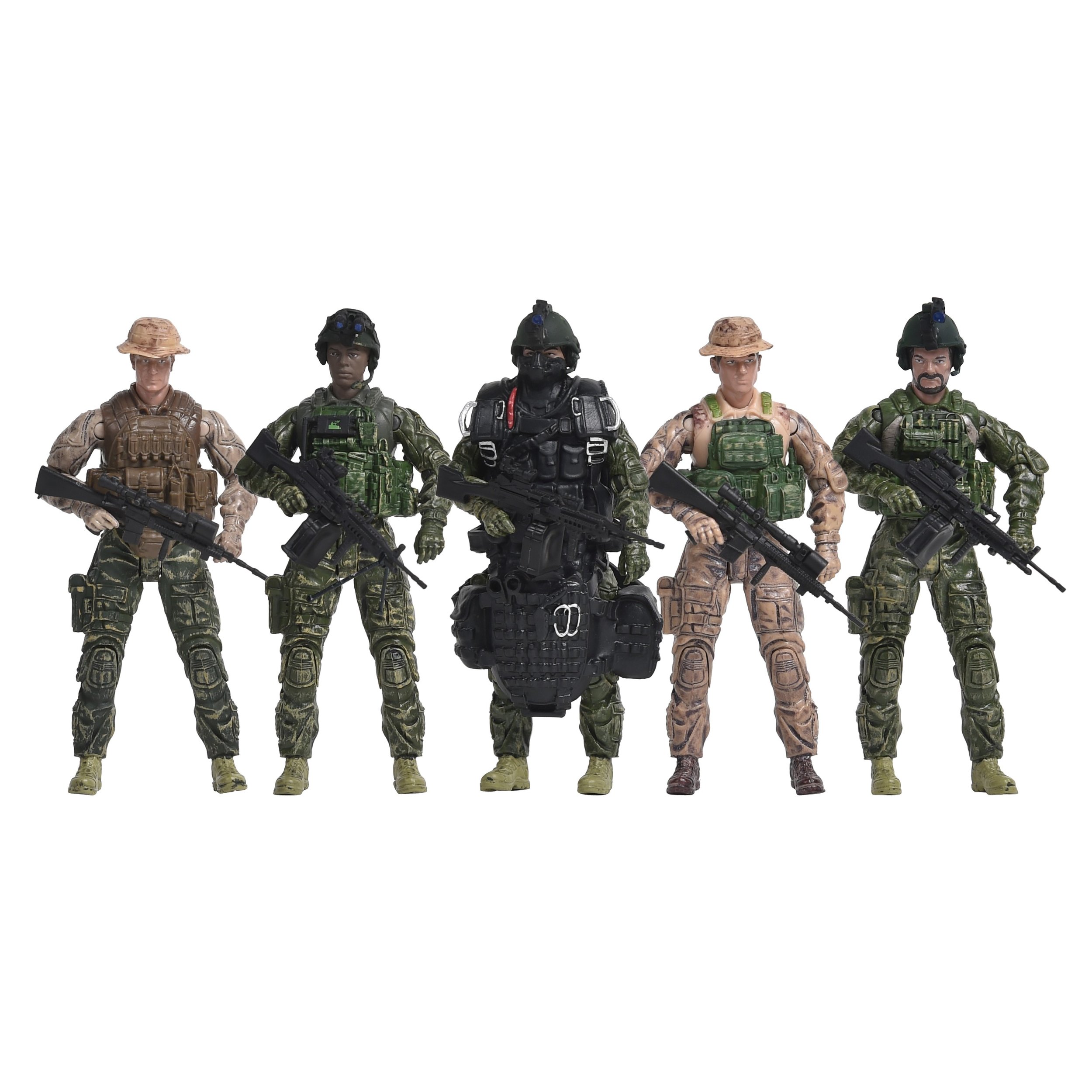 Sunny Days Entertainment Elite Force Army Rangers 5 Pack Figures Toy 