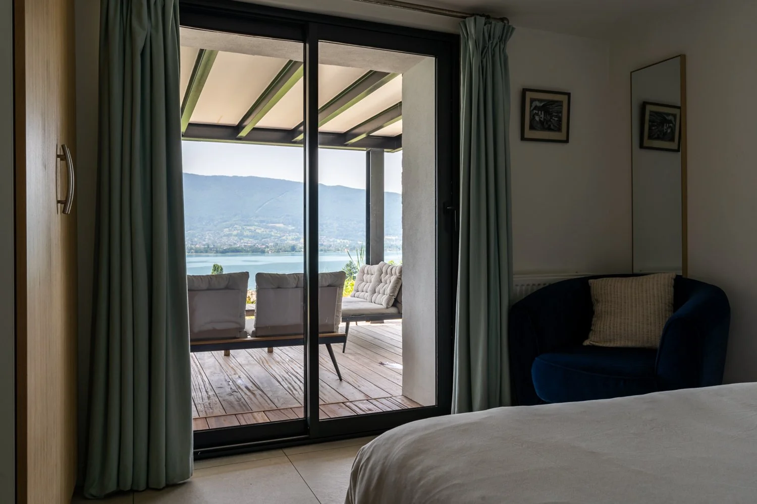 Talloires Lakehouse Villa Bedroom 7 with outdoor terrasse and lake views.jpg