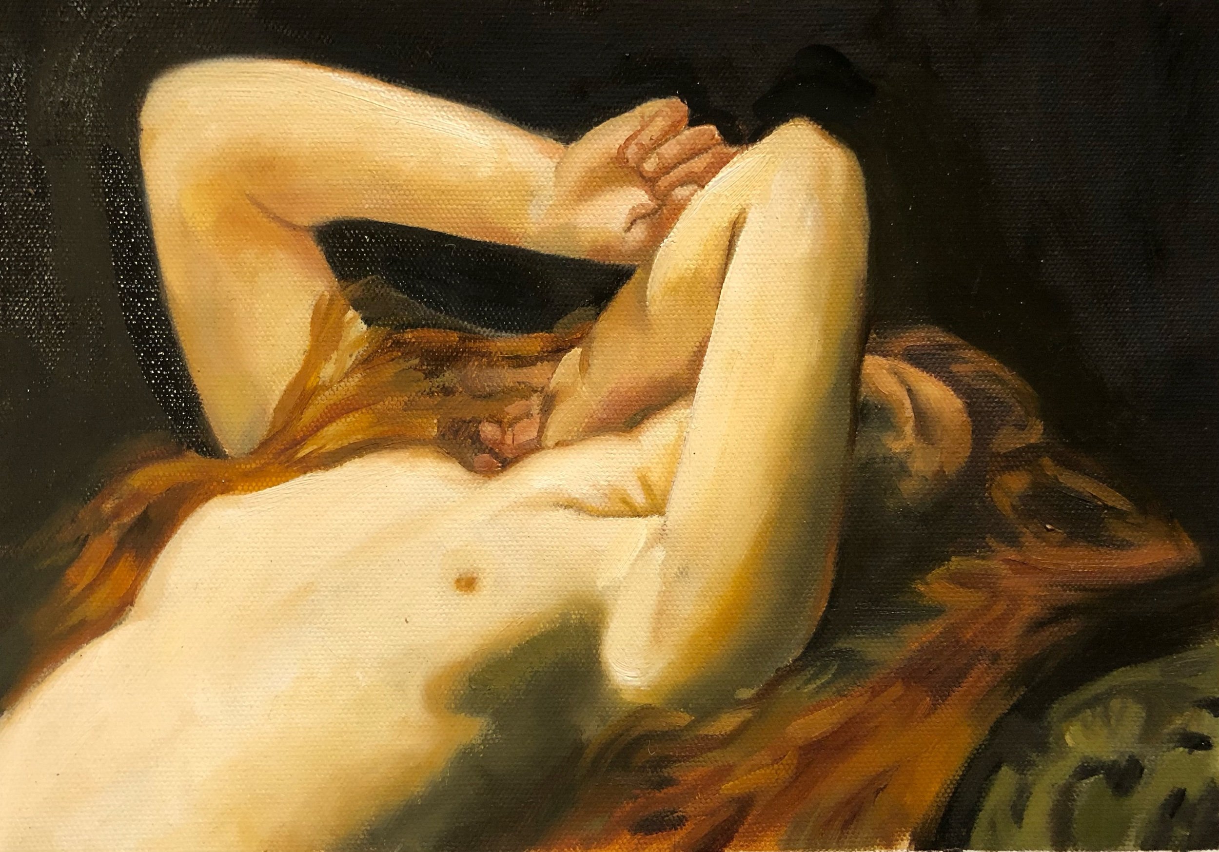 Close up study of Lefebvre’s ‘Mary Magdalene in the cave’