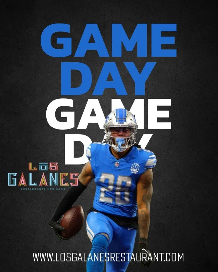 Heading to the Detroit Lions game this Sunday? 🦁🏈
Before or after the game, stop by Los Galanes for tacos and margaritas!
Located in Mexicantown, Detroit. 🌮🍹 GO LIONS!