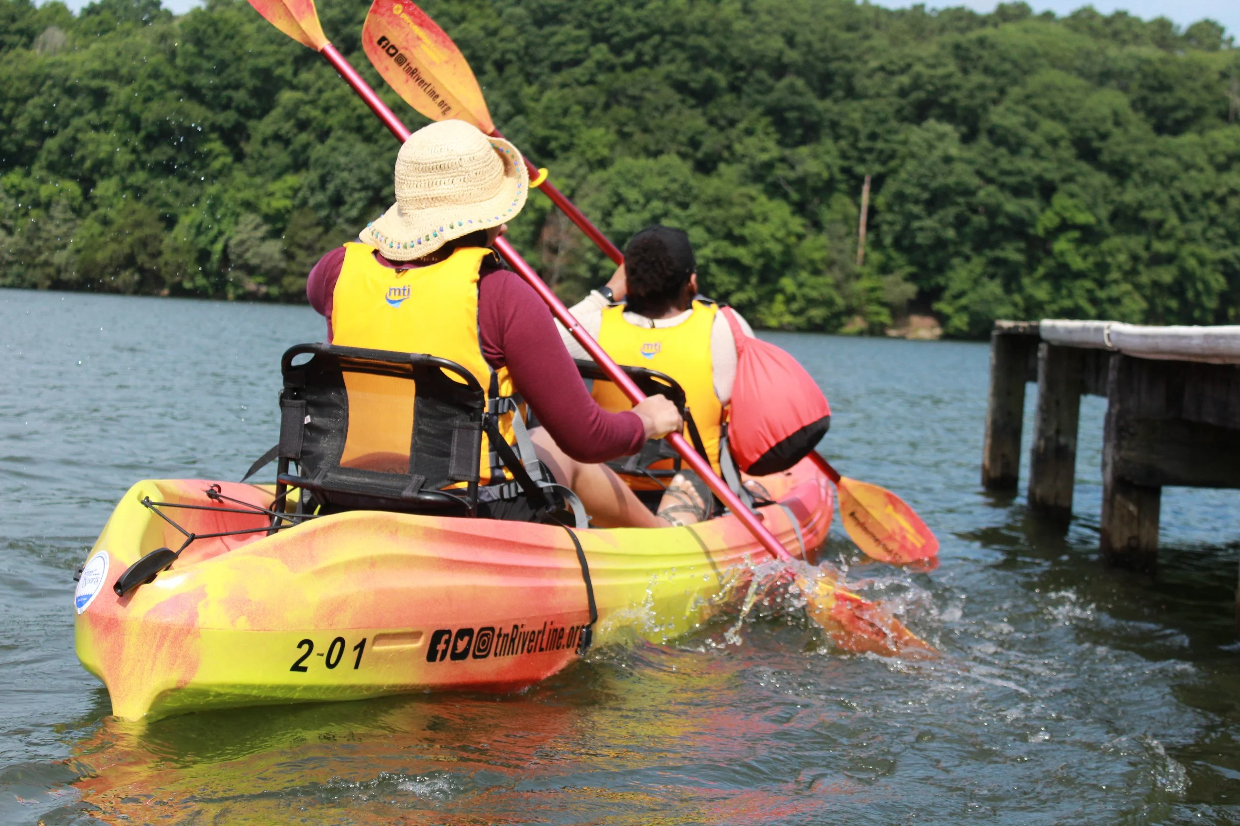 The Shoals Kids in Kayaks