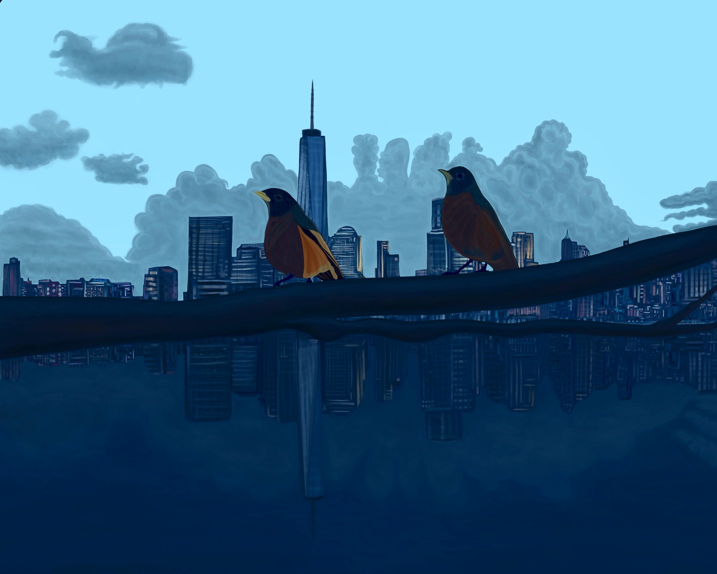 Two Robbins, Manhattan Skyline, Dawn.jpeg