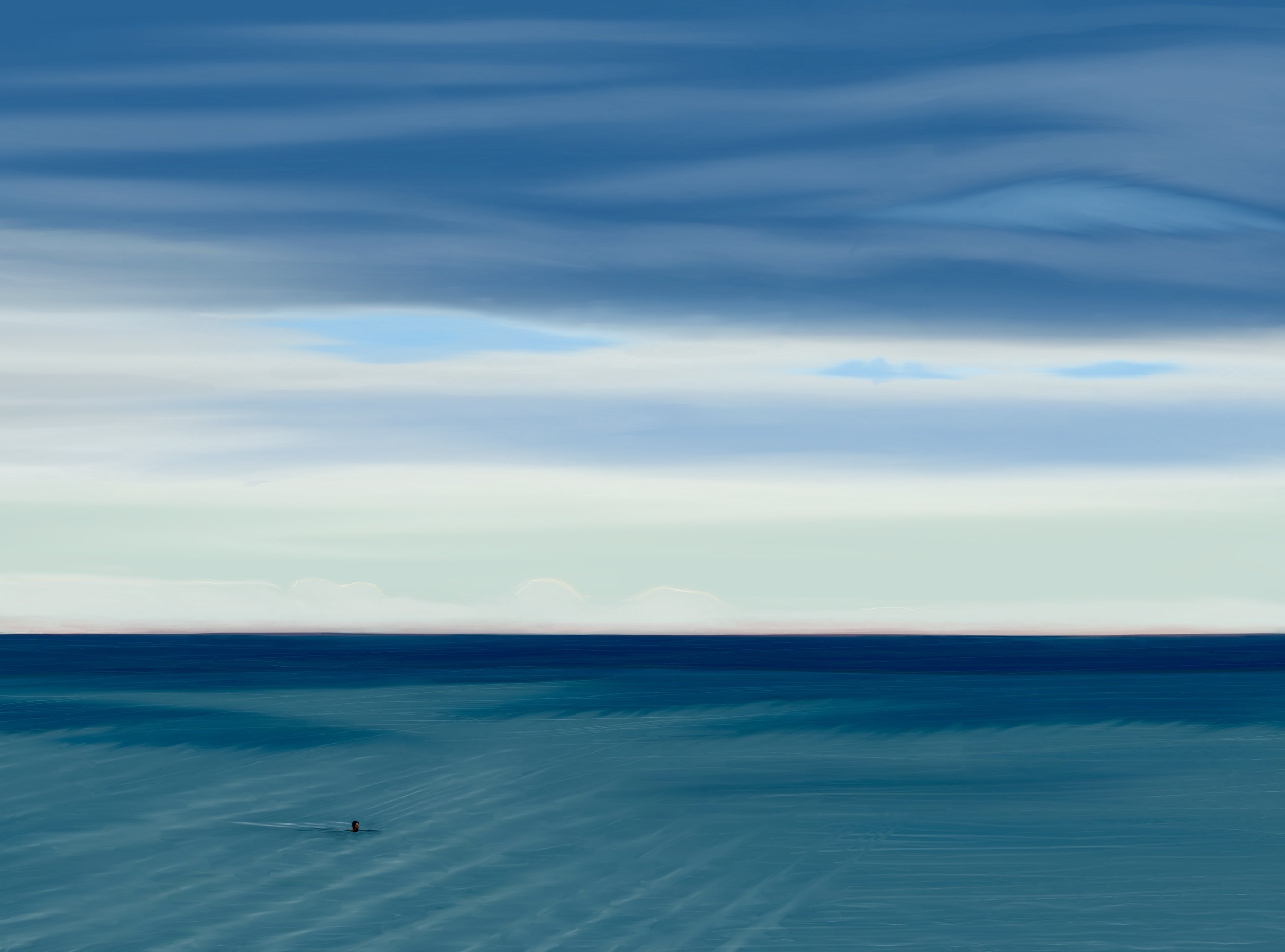 Lone Swimmer,  Ionian Sea