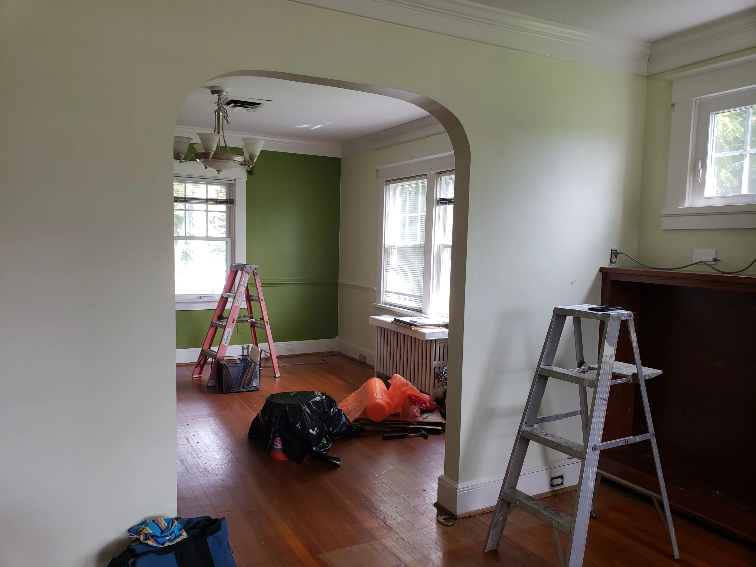 New paint colors, obligatory accent wall 