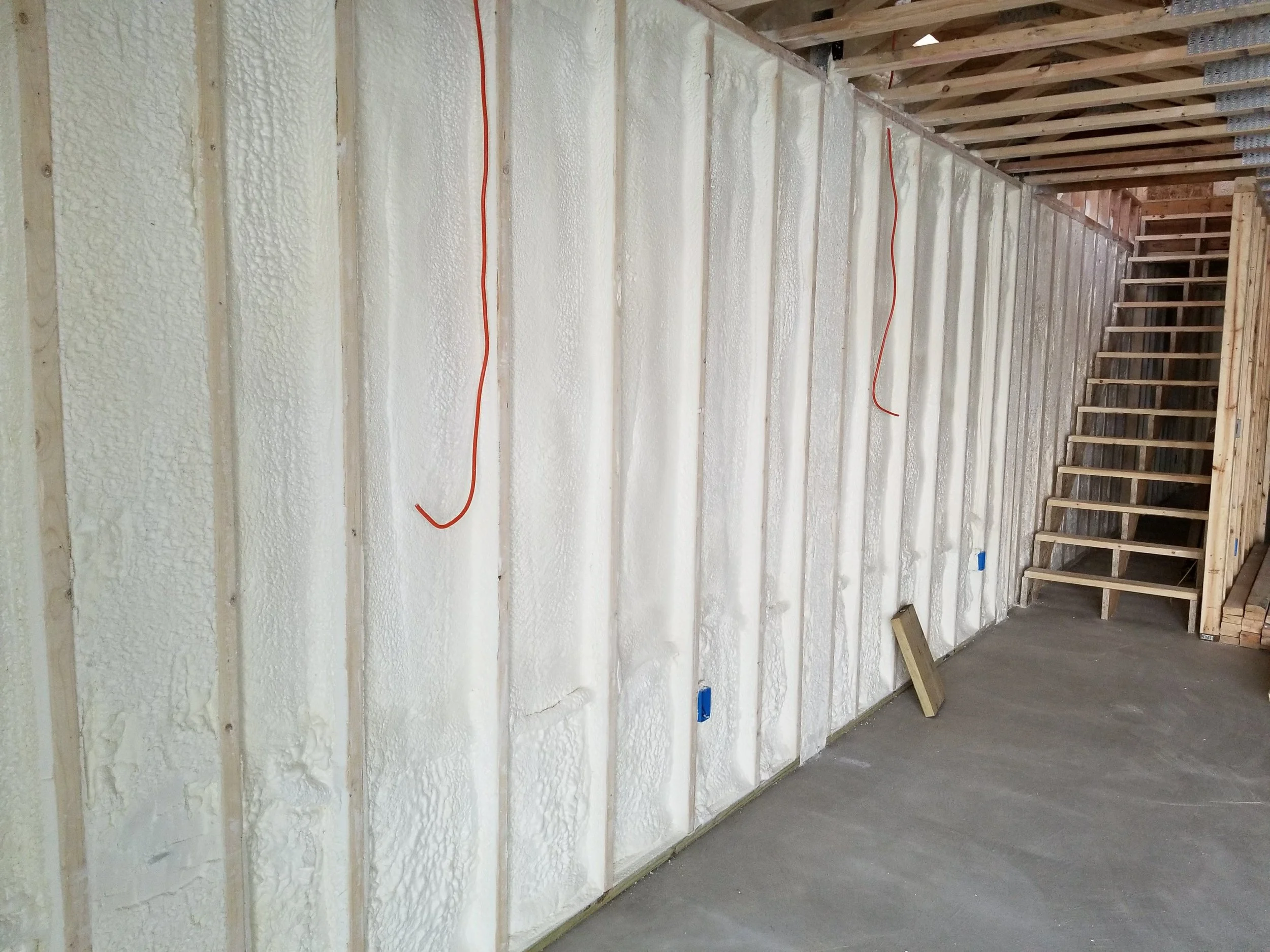 Spray Foam on Basement Wall