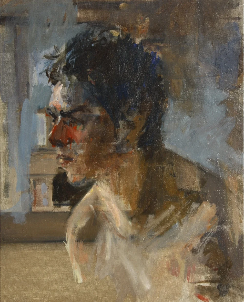 Rednose, 50x60, olie op doek, verkocht