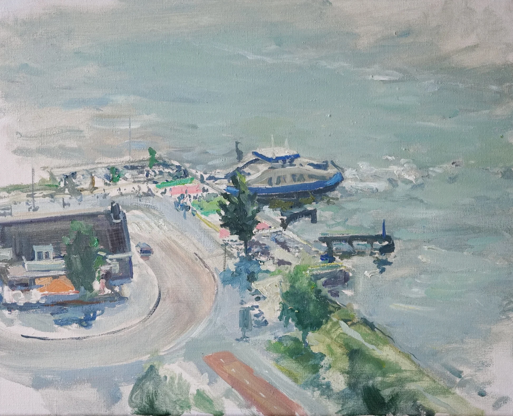 Pont 40X50, olieverf op doek, verkocht 