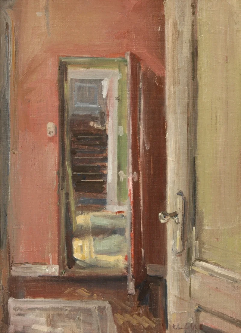 3xdeur, 30x40, olie op doek, verkocht