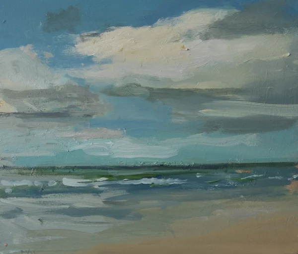 zee, olie op paneel,  18x24, 2016 verkocht