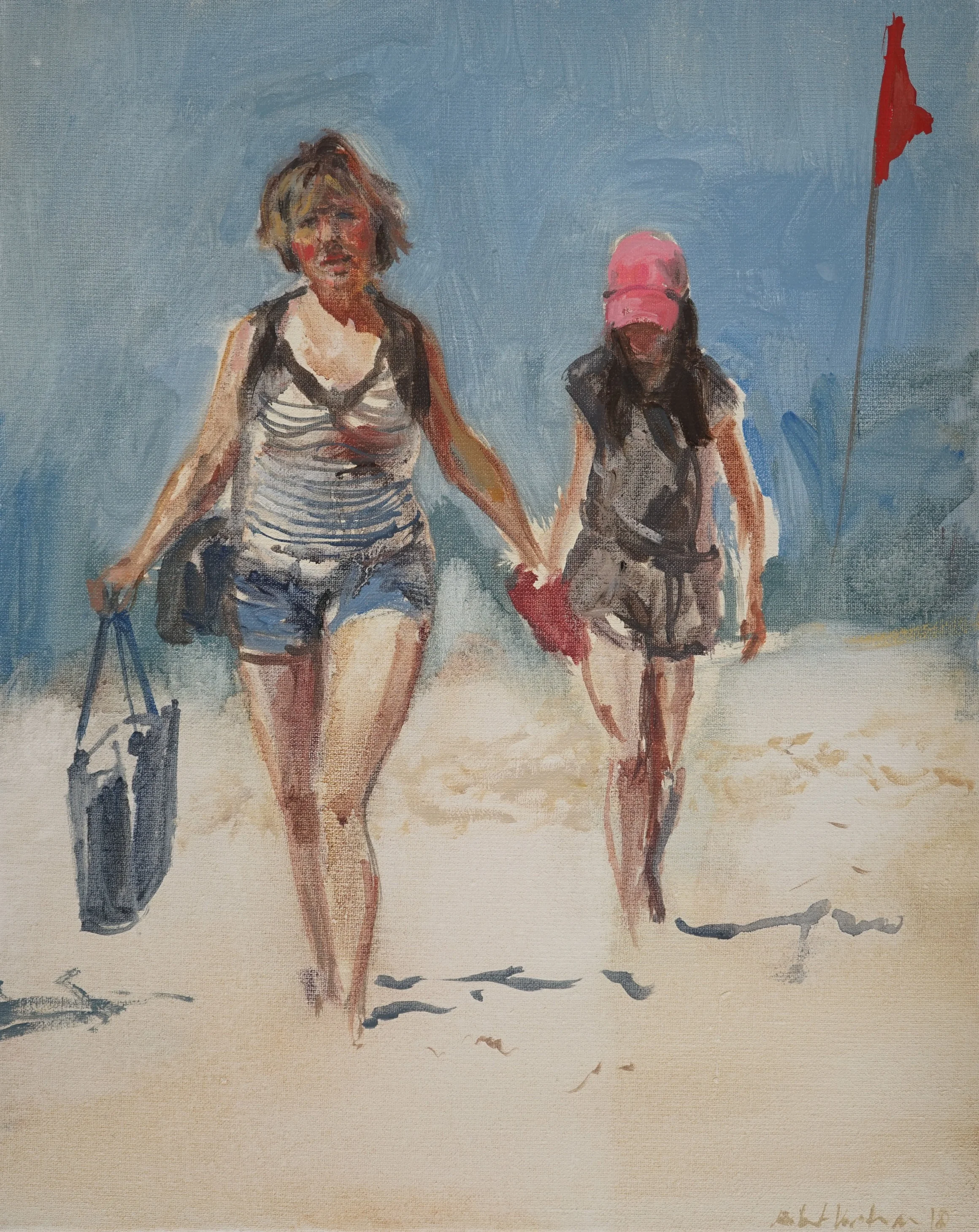 Moeder&dochter, 40x50, 1750,-