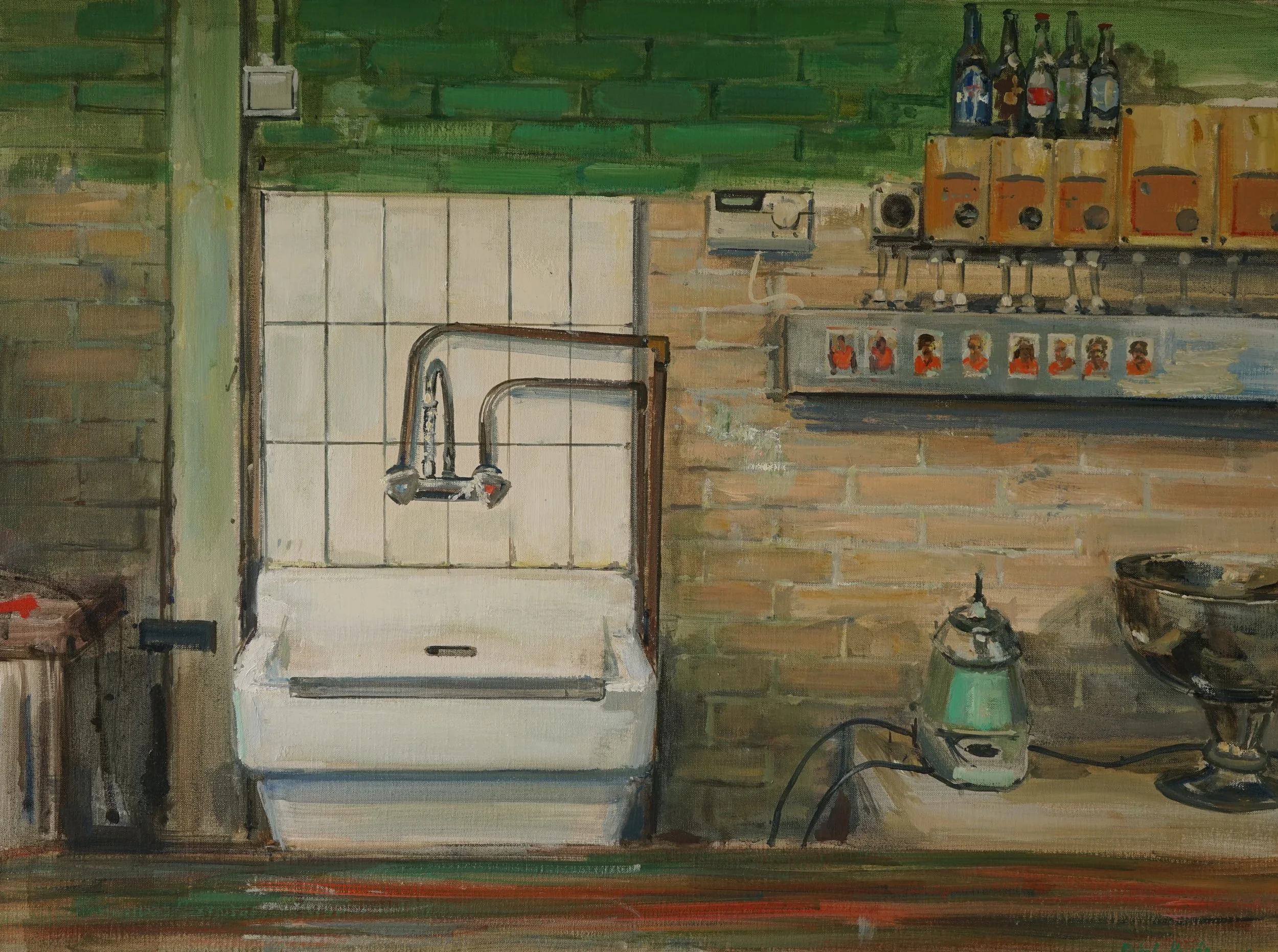 Wasbak, 60x80, olie op doek, 2018, 3200,-