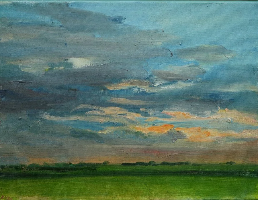 Avond, 30x40, olieverf op doek