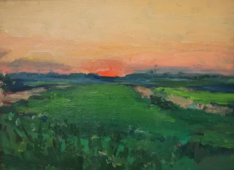 Op de valreep, 30x40, olieverf op paneel, ntk